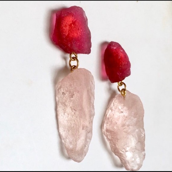 Luminous resin earrings-pinks - Picture 3 of 3